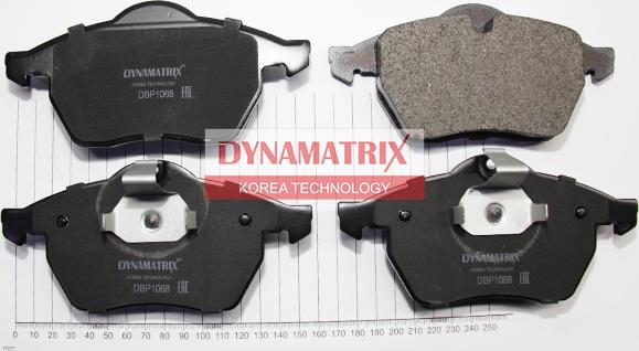 Dynamatrix DBP1068 - Тормозные колодки, дисковые, комплект abcparts.ee