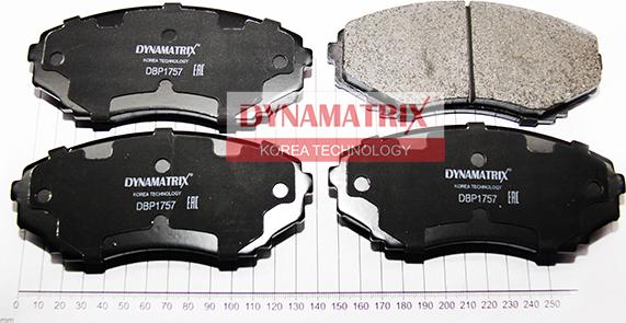 Dynamatrix DBP1757 - Тормозные колодки, дисковые, комплект abcparts.ee