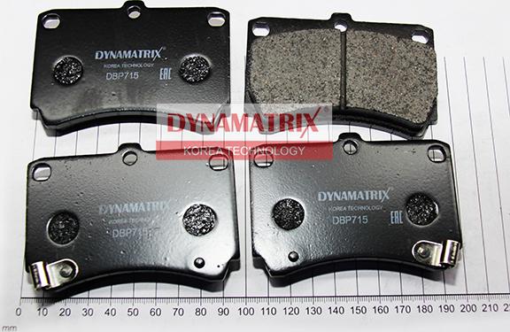 Dynamatrix DBP715 - Тормозные колодки, дисковые, комплект abcparts.ee