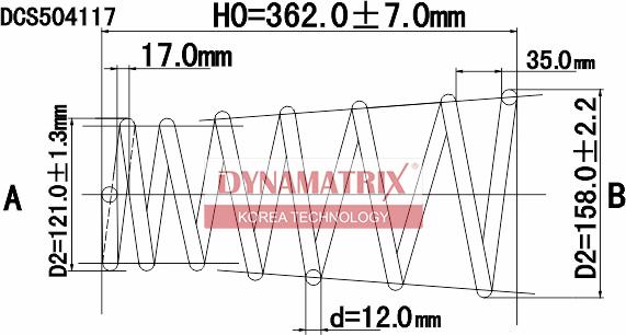 Dynamatrix DCS504117 - Пружина ходовой части abcparts.ee