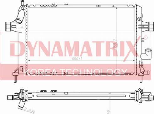 Dynamatrix DR63021A - Радиатор, охлаждение двигателя abcparts.ee