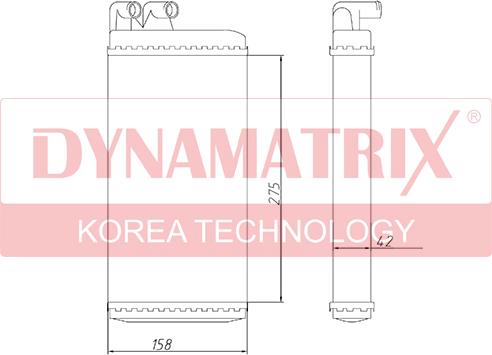Dynamatrix DR70220 - Теплообменник, отопление салона abcparts.ee