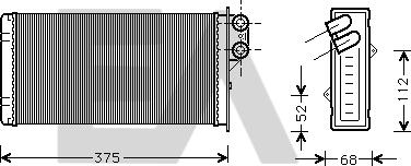 EACLIMA 45C59001 - Теплообменник, отопление салона abcparts.ee