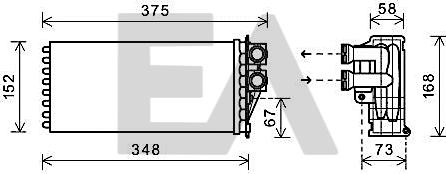 EACLIMA 45C55024 - Теплообменник, отопление салона abcparts.ee