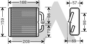 EACLIMA 45C52004 - Теплообменник, отопление салона abcparts.ee