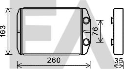 EACLIMA 45C25010 - Теплообменник, отопление салона abcparts.ee
