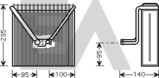 EACLIMA 43B61001 - Испаритель, кондиционер abcparts.ee