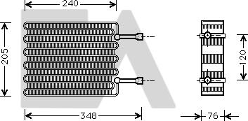 EACLIMA 43B22002 - Испаритель, кондиционер abcparts.ee