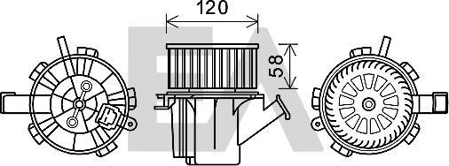 EACLIMA 42A44001 - Электродвигатель, вентиляция салона abcparts.ee