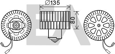 EACLIMA 42A54015 - Электродвигатель, вентиляция салона abcparts.ee