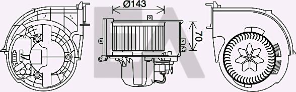 EACLIMA 42A07016 - Электродвигатель, вентиляция салона abcparts.ee