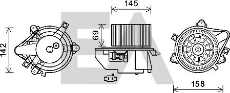 EACLIMA 42A25004 - Электродвигатель, вентиляция салона abcparts.ee