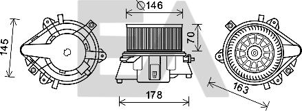 EACLIMA 42A25022 - Электродвигатель, вентиляция салона abcparts.ee