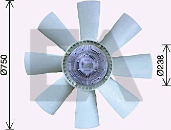 EACLIMA 35C63C03 - Крыльчатка вентилятора, охлаждение двигателя abcparts.ee