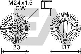 EACLIMA 35C22D03 - Крыльчатка вентилятора, охлаждение двигателя abcparts.ee