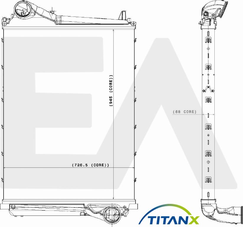 EACLIMA 36A76008T - Интеркулер, теплообменник турбины abcparts.ee