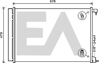 EACLIMA 30C50027 - Конденсатор кондиционера abcparts.ee