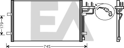 EACLIMA 30C22043 - Конденсатор кондиционера abcparts.ee