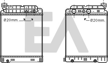 EACLIMA 31R45022 - Радиатор, охлаждение двигателя abcparts.ee