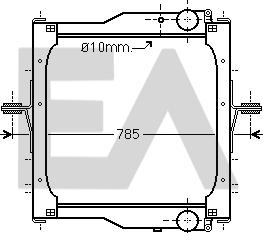 EACLIMA 31R59050 - Радиатор, охлаждение двигателя abcparts.ee