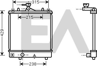 EACLIMA 31R54196 - Радиатор, охлаждение двигателя abcparts.ee