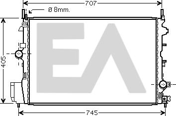 EACLIMA 31R54208 - Радиатор, охлаждение двигателя abcparts.ee