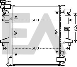 EACLIMA 31R51001 - Радиатор, охлаждение двигателя abcparts.ee