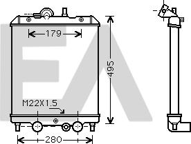 EACLIMA 31R57001 - Радиатор, охлаждение двигателя abcparts.ee