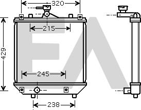 EACLIMA 31R69078 - Радиатор, охлаждение двигателя abcparts.ee