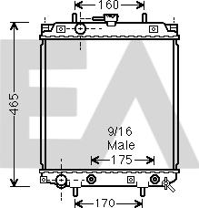 EACLIMA 31R19032 - Радиатор, охлаждение двигателя abcparts.ee