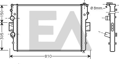 EACLIMA 31R30050 - Радиатор, охлаждение двигателя abcparts.ee