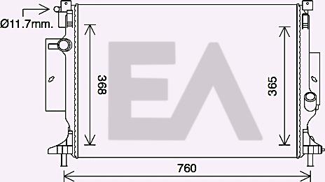 EACLIMA 31R22106 - Радиатор, охлаждение двигателя abcparts.ee