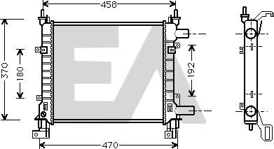 EACLIMA 31R22115 - Радиатор, охлаждение двигателя abcparts.ee