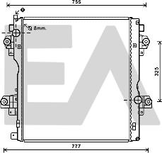 EACLIMA 31R71258 - Радиатор, охлаждение двигателя abcparts.ee