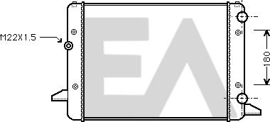 EACLIMA 31R77086 - Радиатор, охлаждение двигателя abcparts.ee