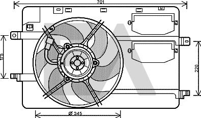 EACLIMA 33V44005 - Вентилятор, охлаждение двигателя abcparts.ee