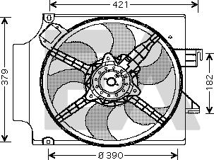 EACLIMA 33V22011 - Вентилятор, охлаждение двигателя abcparts.ee