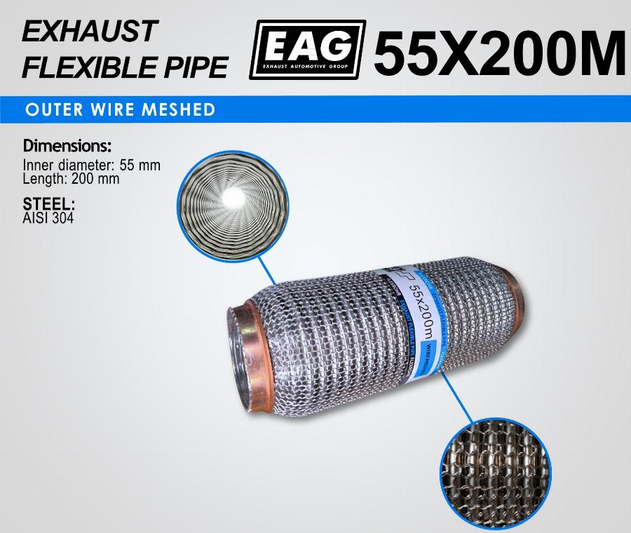 EAG 55X200M - Гофрированная труба, выхлопная система abcparts.ee