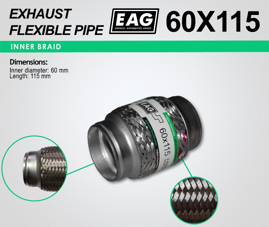 EAG 60X115 - Гофрированная труба, выхлопная система abcparts.ee
