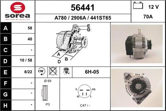 EAI 56441 - Генератор abcparts.ee