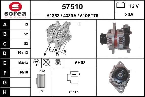 EAI 57510 - Генератор abcparts.ee