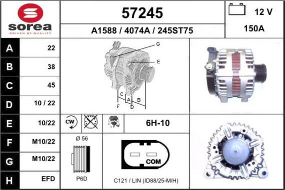 EAI 57245 - Генератор abcparts.ee
