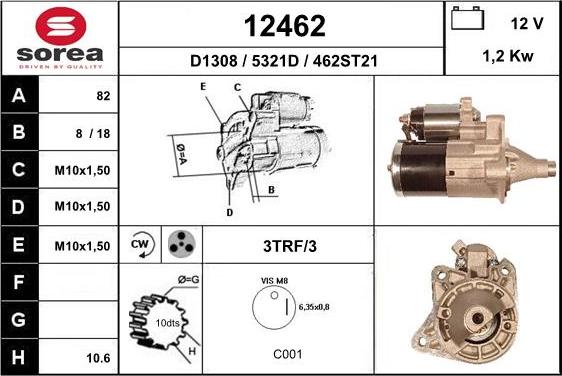 EAI 12462 - Стартер abcparts.ee