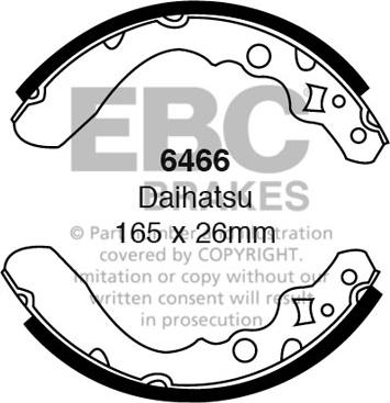 EBC Brakes 6466 - Комплект тормозных колодок, барабанные abcparts.ee