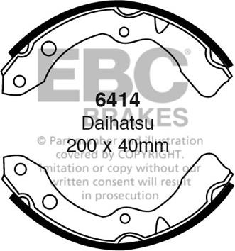 EBC Brakes 6414 - Комплект тормозных колодок, барабанные abcparts.ee