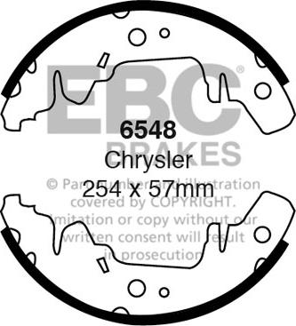 EBC Brakes 6548 - Комплект тормозных колодок, барабанные abcparts.ee