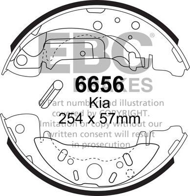 EBC Brakes 6656 - Комплект тормозных колодок, барабанные abcparts.ee