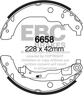 EBC Brakes 6658 - Комплект тормозных колодок, барабанные abcparts.ee