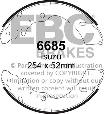 EBC Brakes 6685 - Комплект тормозных колодок, барабанные abcparts.ee