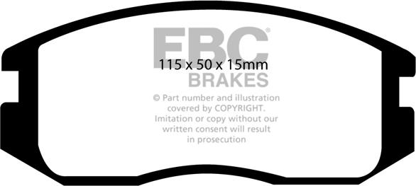 EBC Brakes DP941 - Тормозные колодки, дисковые, комплект abcparts.ee